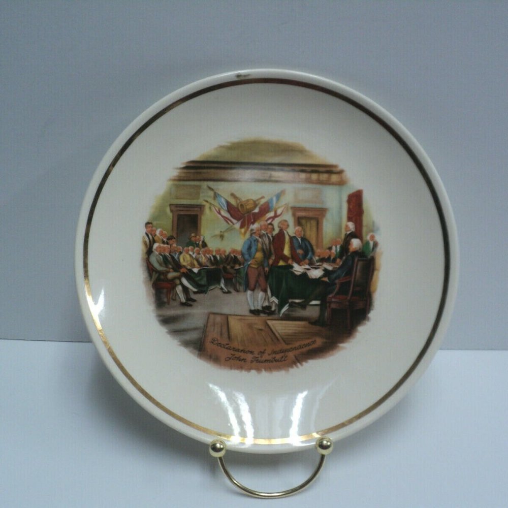Vintage Decorator Collective Plate Declaration of Independence by John Trumbull